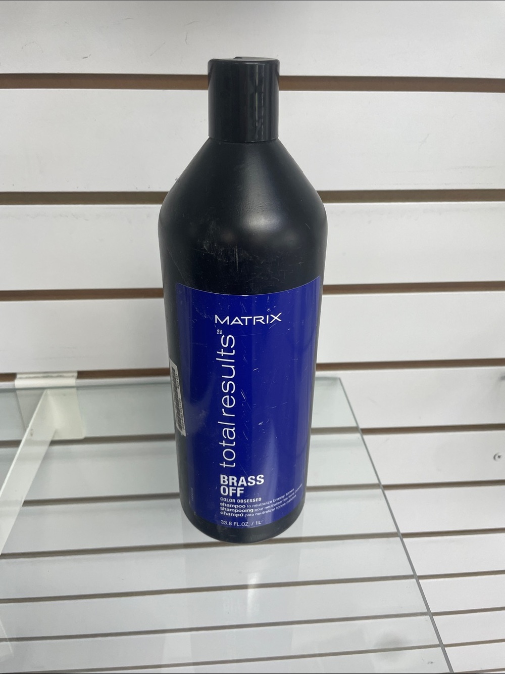 Mattix Total Results Brass Off Shampoo - Black Bottle with Blue Label